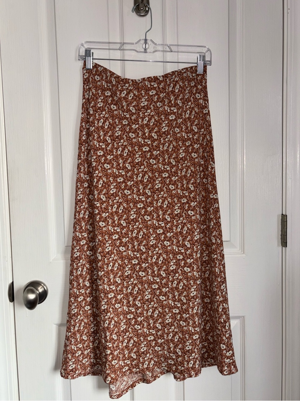 BE COOL Rust Floral Maxi Skirt